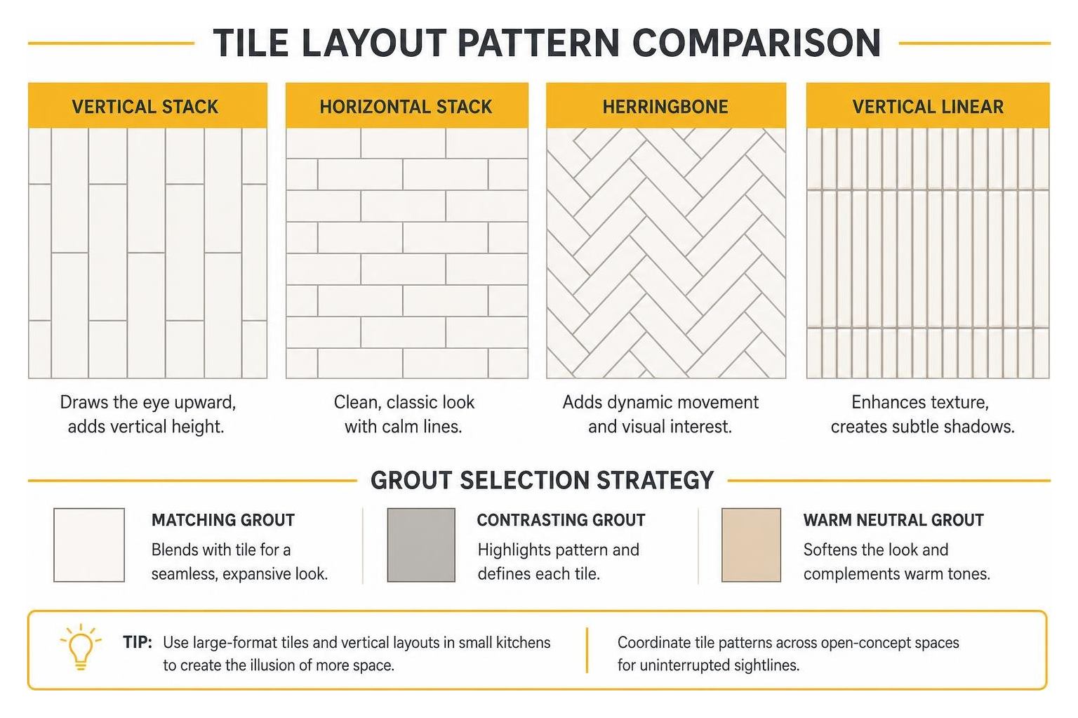 Tile layout pattern comparison