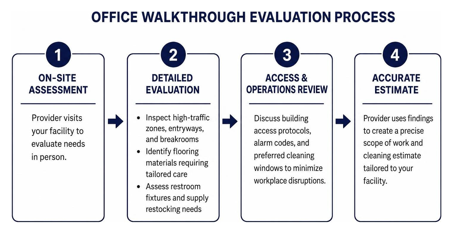 Office walkthrough evaluation process diagram