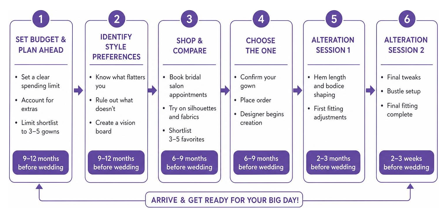 Bridal style options process diagram Bridal style options process diagram