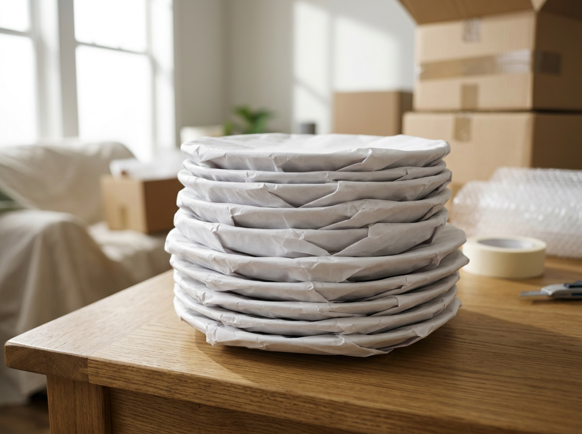 individually wrapped ceramic plates
