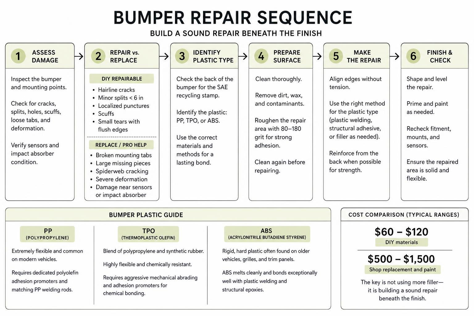 bumper repair sequence Bumper Repair Sequence
