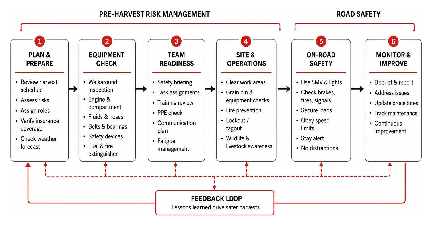 pre harvest risk management and road safety process workflow diagram pre harvest risk management and road safety process workflow diagram