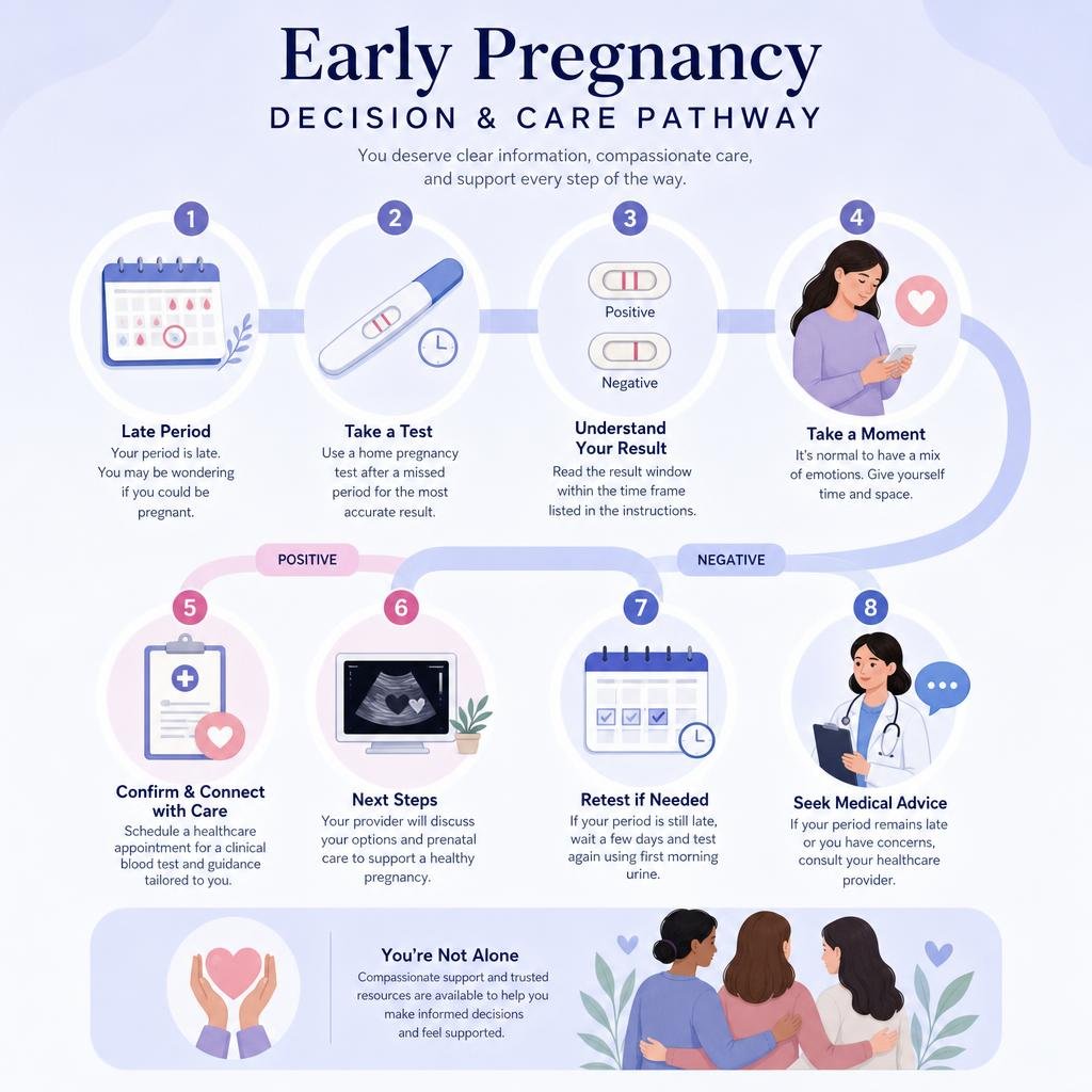 early pregnancy decision and care pathway infographic