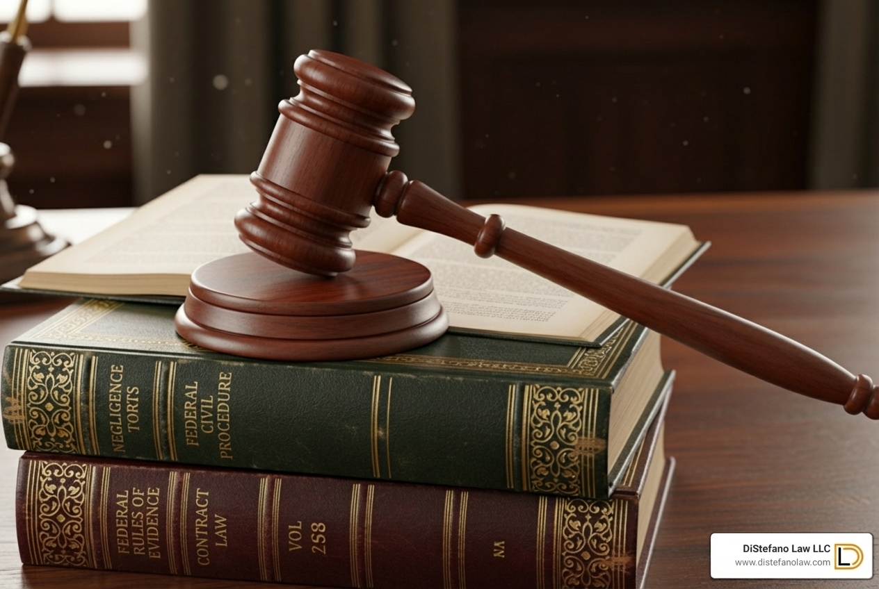 gavel and law book - fatal car accident attorney
