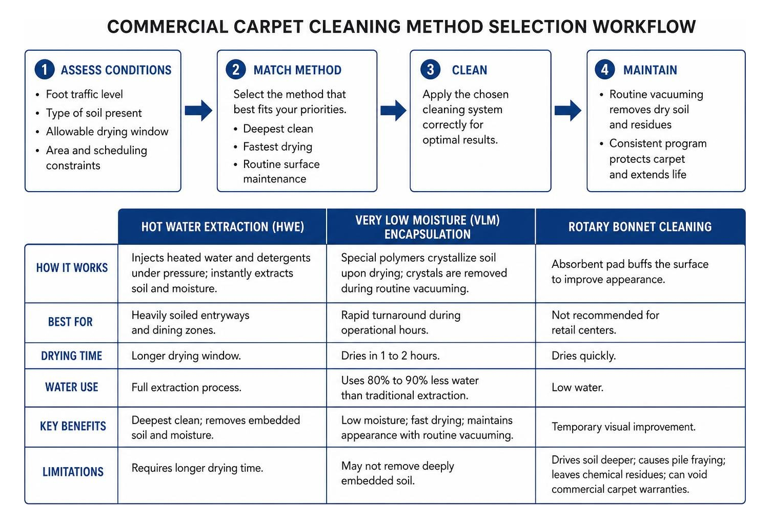 commercial carpet cleaning method selection workflow commercial carpet cleaning method selection workflow