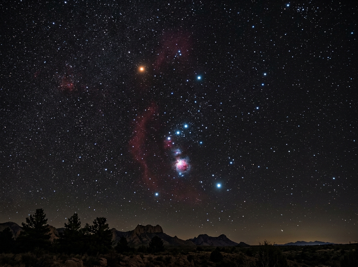 A stunning shot of the Orion Constellation captured with a 50mm lens at f/3.2 - cheap astrophotography lens
