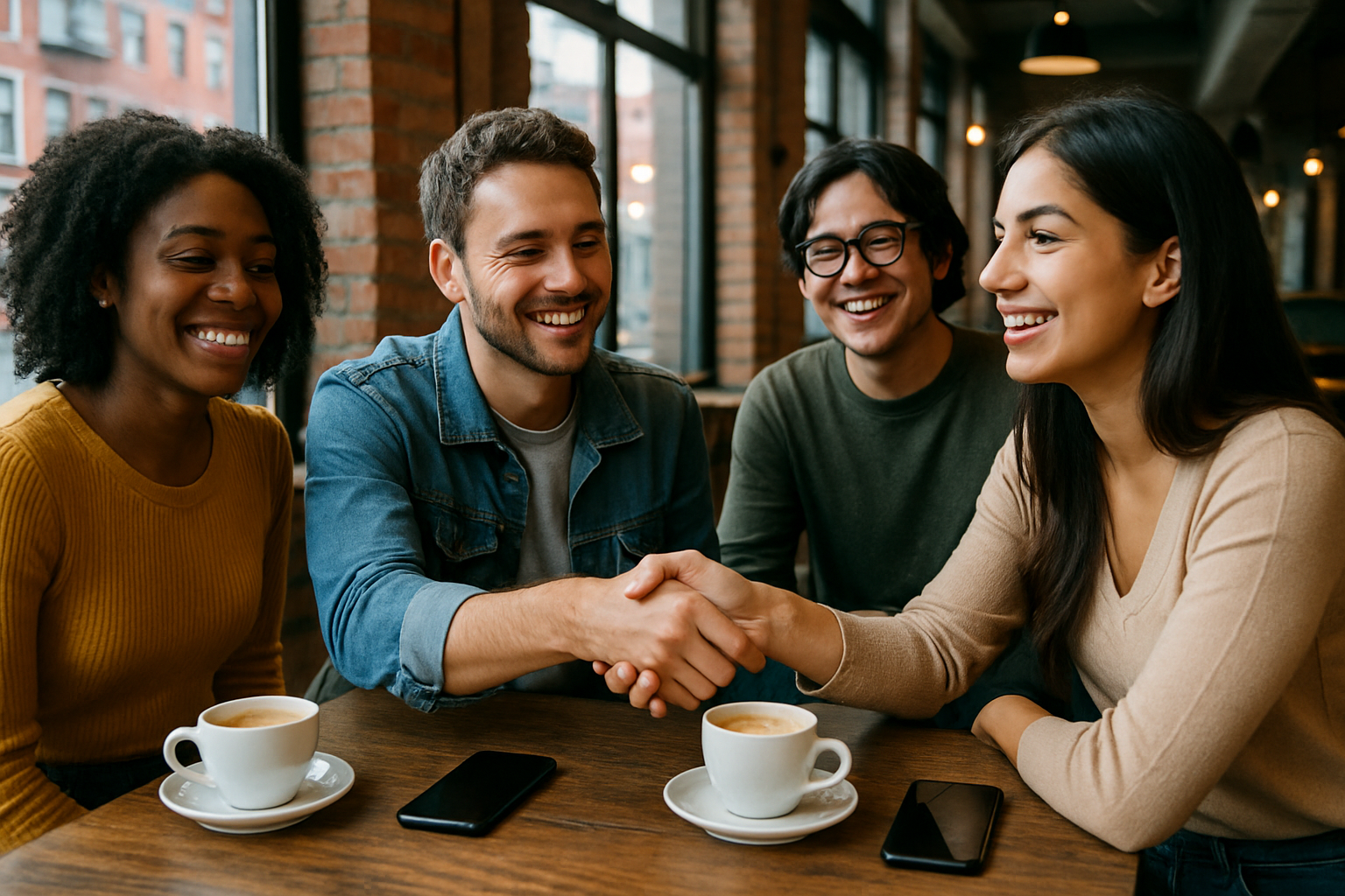 people meeting after connecting on a hookup app - free hookup sites