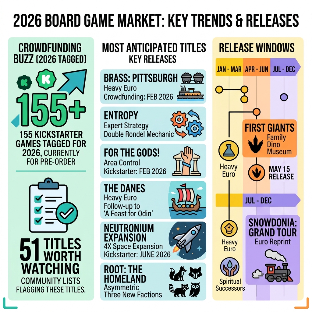 2026 board game market statistics infographic with top games, crowdfunding numbers, and release windows - upcoming board 2026 board game market statistics infographic with top games, crowdfunding numbers, and release windows - upcoming board