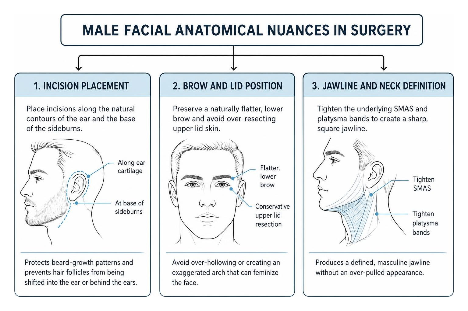 Male facial anatomical nuances in surgery Male facial anatomical nuances in surgery