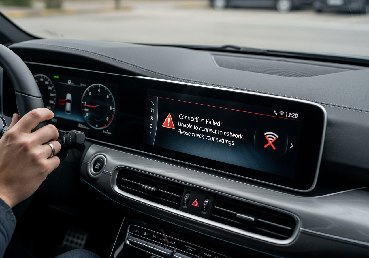 Connection Failed screen on a car display - Kia Sorento CarPlay. COURTESY PHOTO