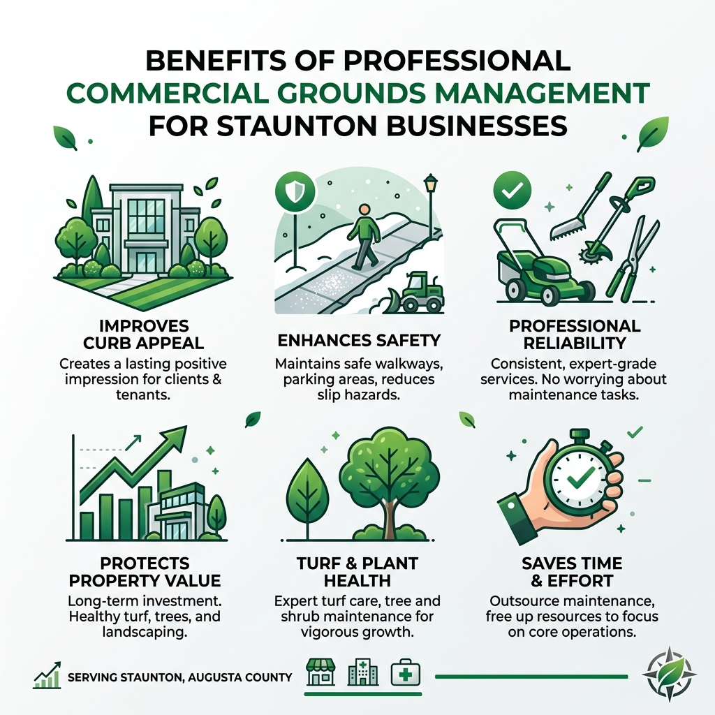 Benefits of professional commercial grounds management for Staunton businesses - staunton commercial lawn services Benefits of professional commercial grounds management for Staunton businesses - staunton commercial lawn services