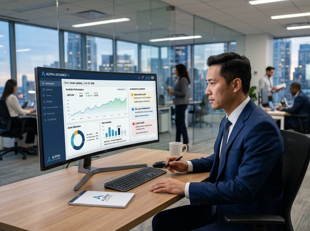 AI-powered dashboard for financial advisor insights - digital engagement platform for financial advisors