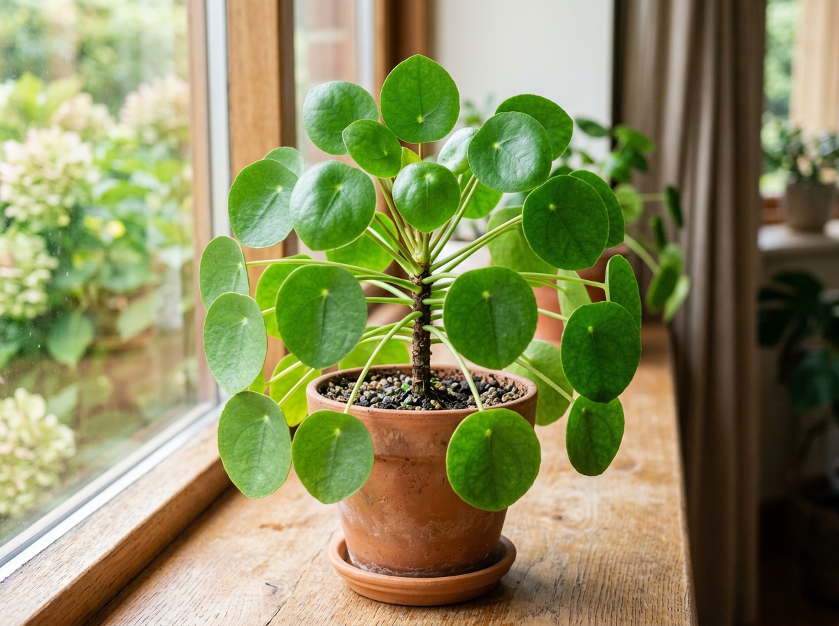 A perfectly balanced and symmetrical Chinese Money Plant - big chinese money plant A perfectly balanced and symmetrical Chinese Money Plant - big chinese money plant