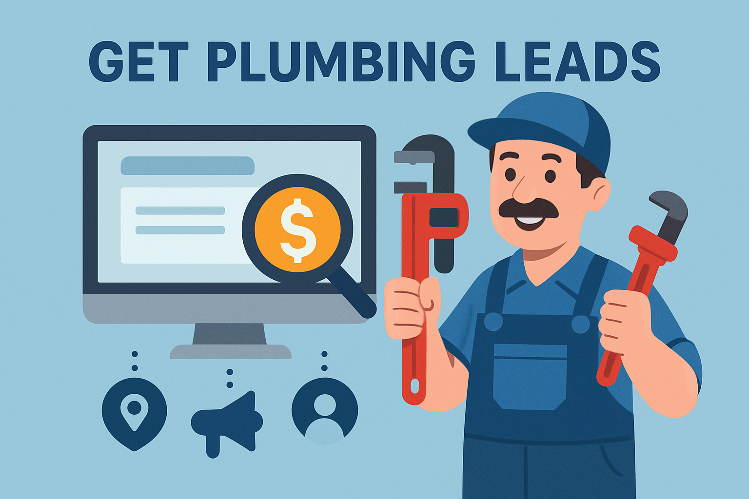 professionally wrapped plumbing service van with company logo and contact information - get plumbing leads