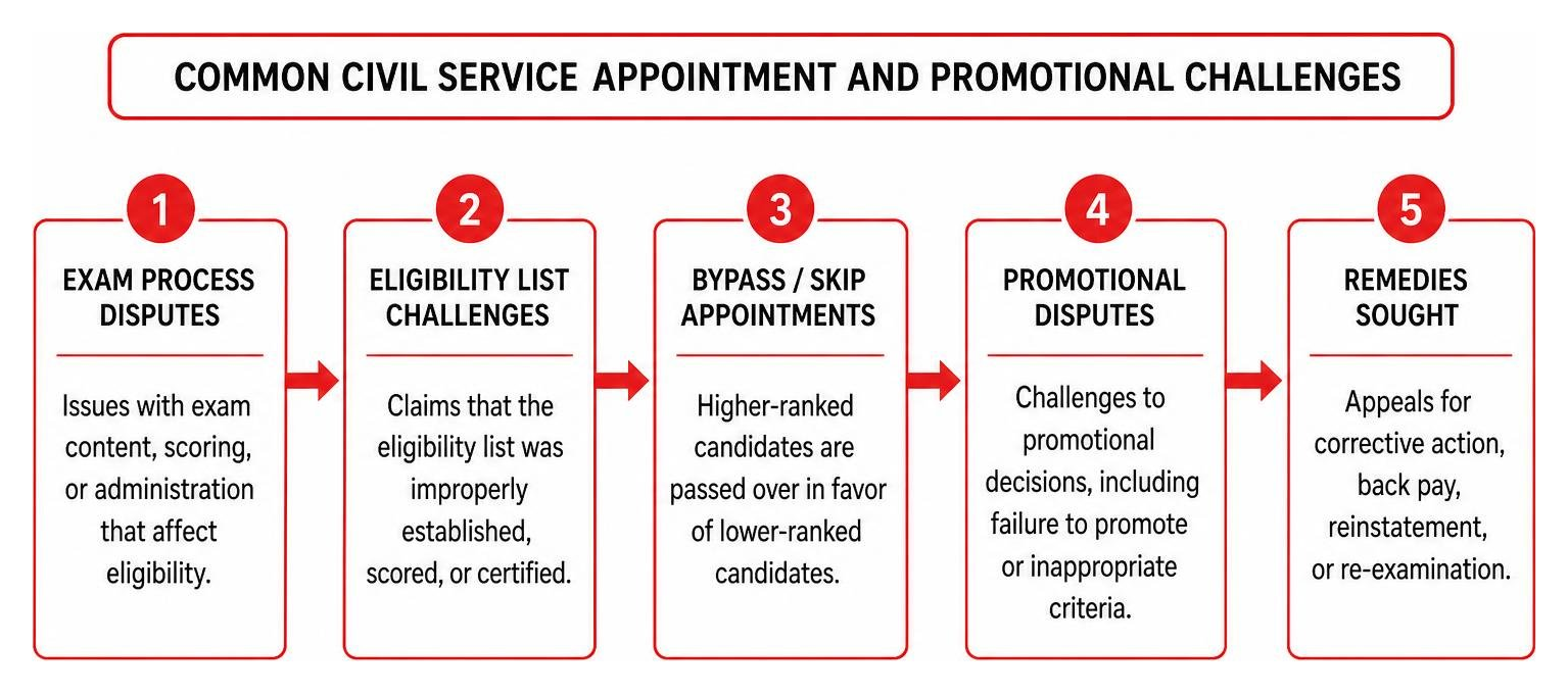 Common civil service appointment and promotional challenges diagram Common civil service appointment and promotional challenges diagram