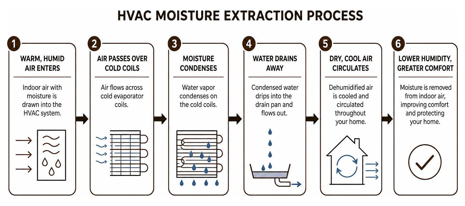HVAC moisture extraction process HVAC moisture extraction process