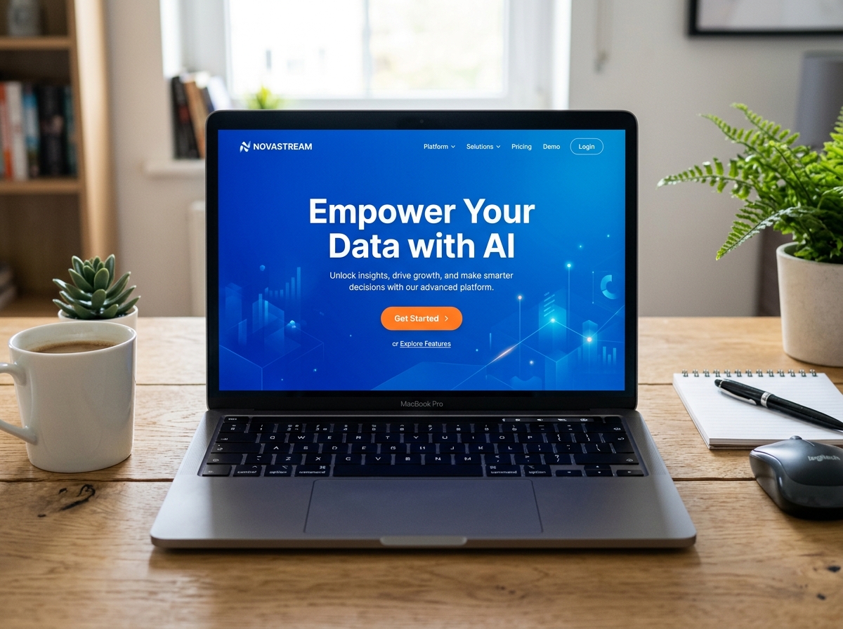High contrast CTA button in a hero section - high converting website design