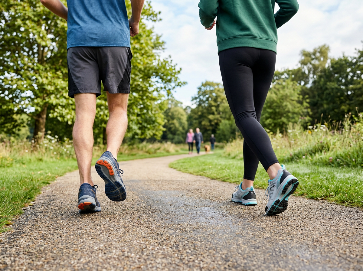 Top stability and motion control running shoes lined up for comparison Top stability and motion control running shoes lined up for comparison