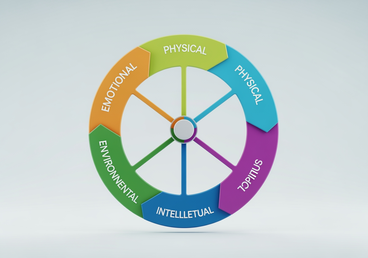 wellness wheel illustration