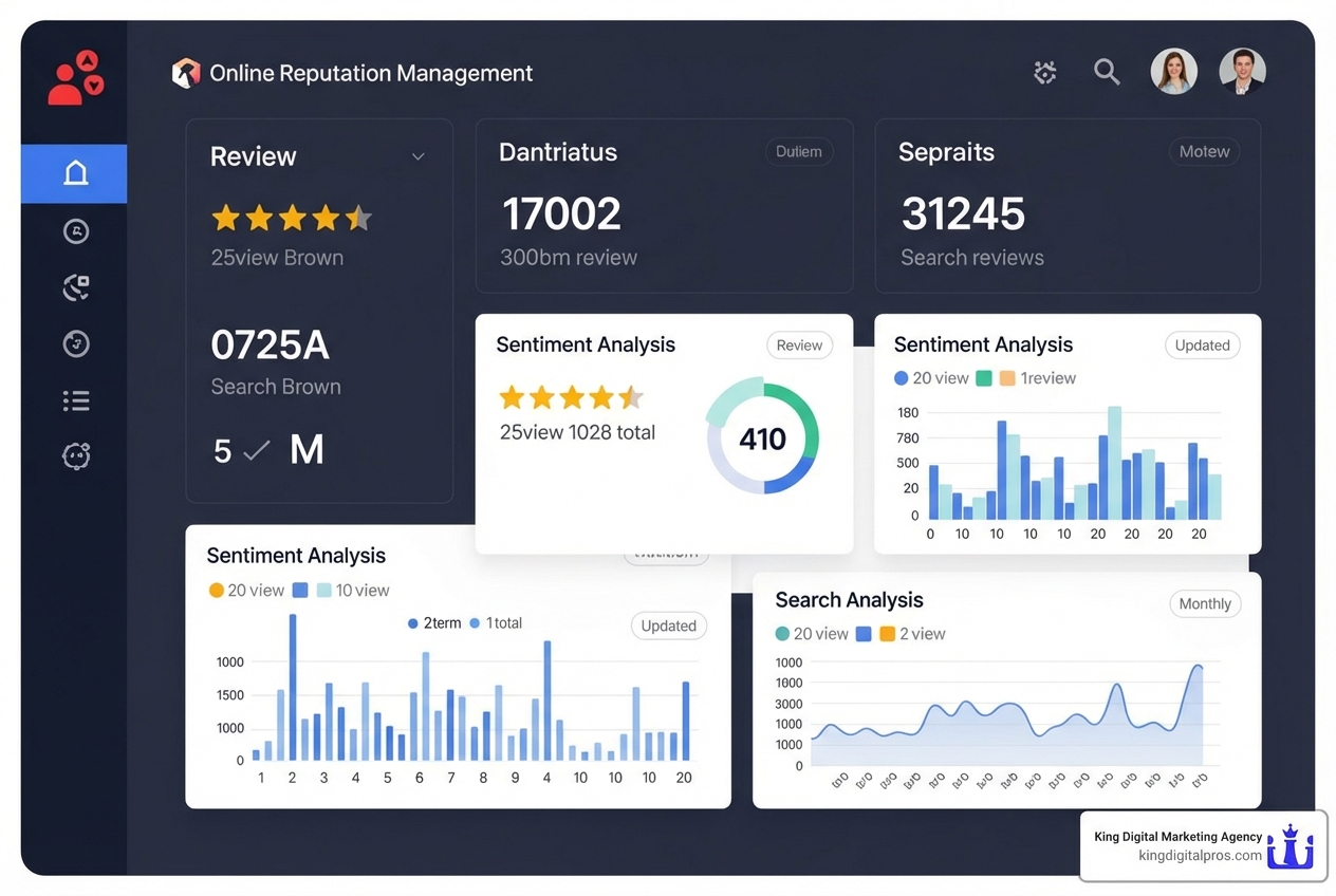 Dashboard Showing Reputation Elements - Online Reputation Management For Financial Advisors