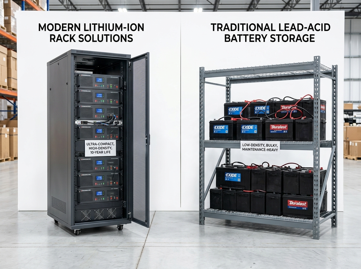 Comparison of lithium server rack batteries versus traditional lead-acid banks - 5kw off grid solar power system