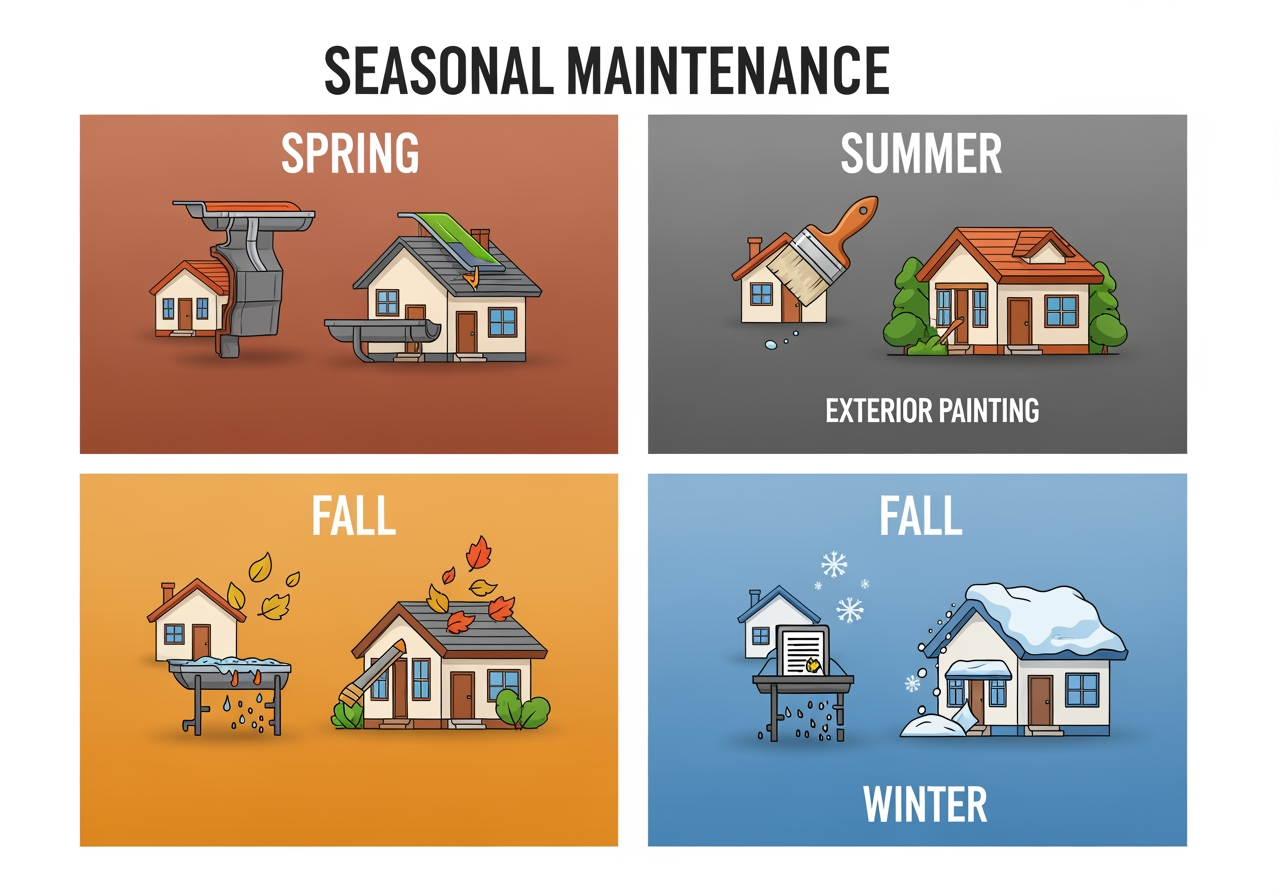 b5e8cd8df12744f584ed5b4e1b7ead17 seasonal maintenance calendar with icons for each season