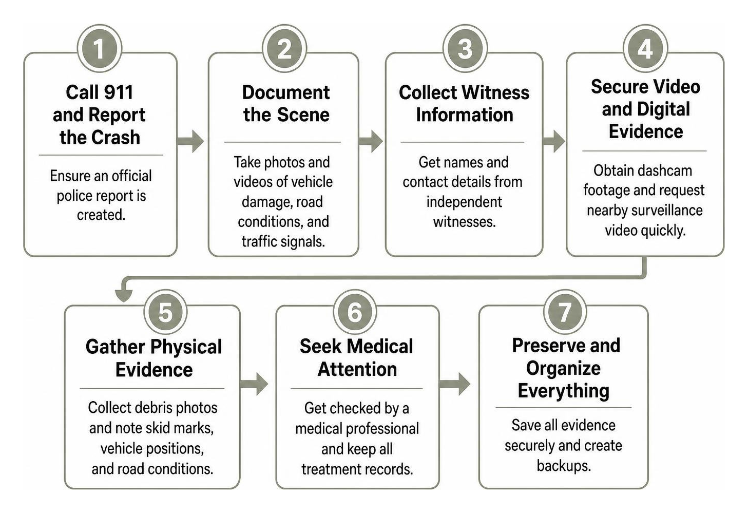 step-by-step timeline of evidence collection after a Texas car crash step-by-step timeline of evidence collection after a Texas car crash