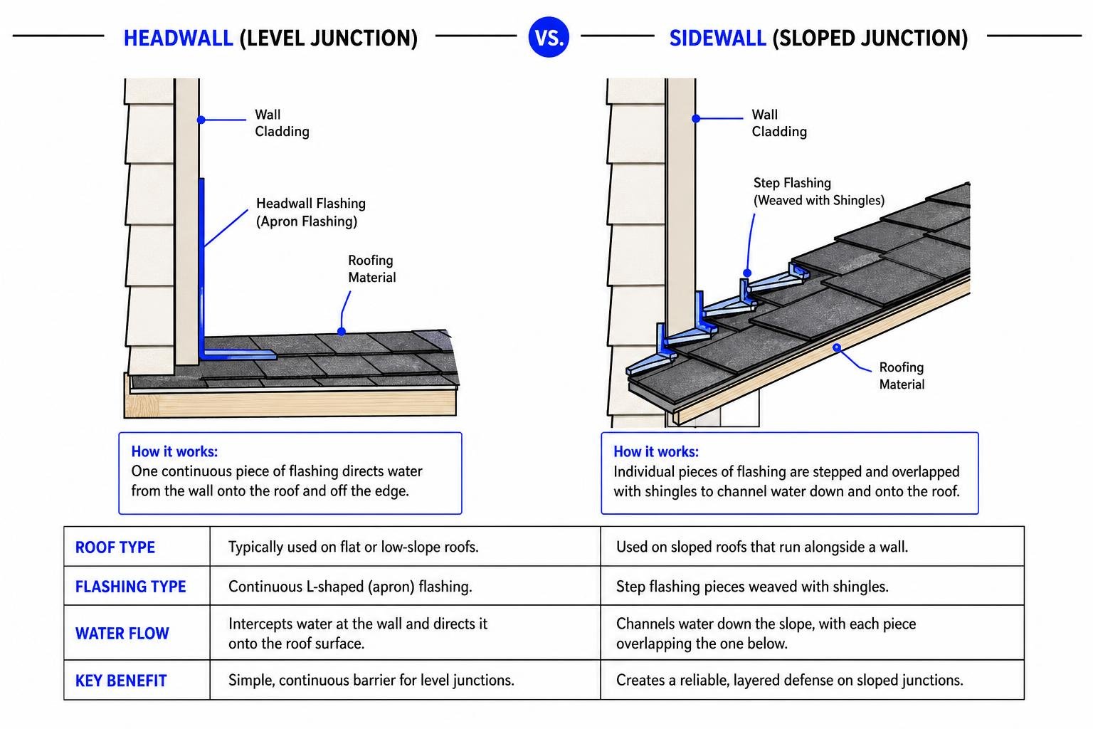 comparison of headwall level junction versus sidewall sloped junction comparison of headwall level junction versus sidewall sloped junction