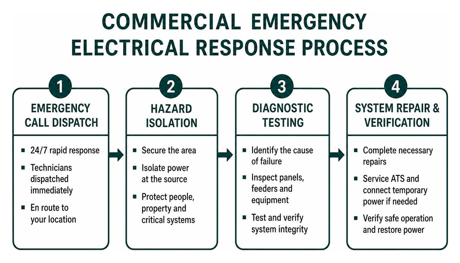commercial emergency electrical response process
