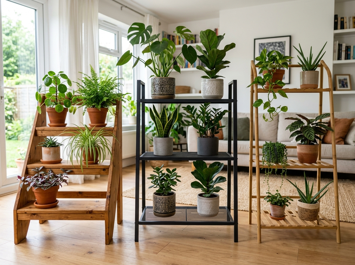 Comparing wood, metal, and bamboo plant stand materials - plant display stand