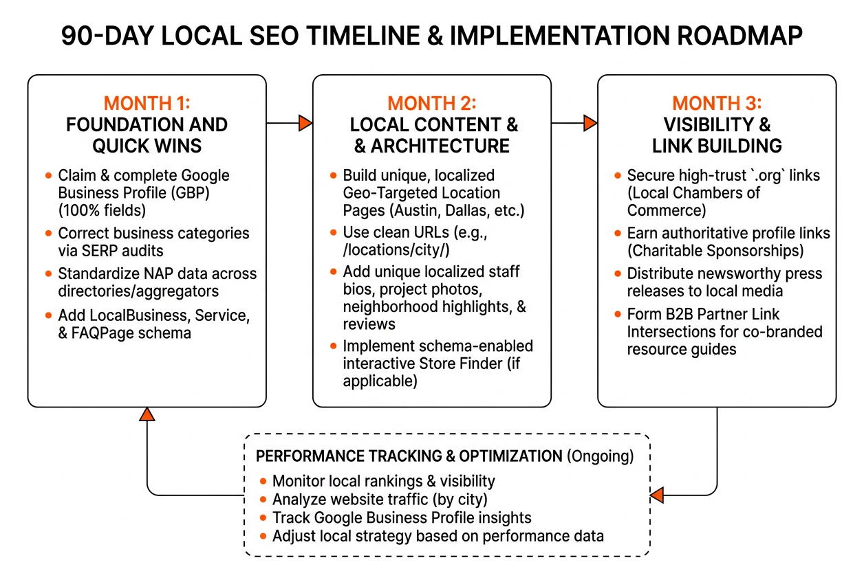 90-day local SEO timeline and implementation roadmap 90-day local SEO timeline and implementation roadmap
