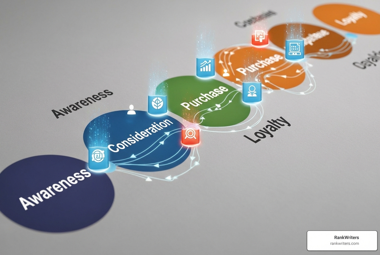 customer journey map with data touchpoints highlighted - Data-driven content creation