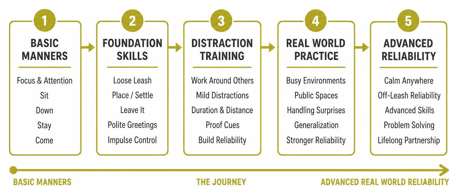 Diagram showing the roadmap from basic manners to advanced real world reliability Diagram showing the roadmap from basic manners to advanced real world reliability