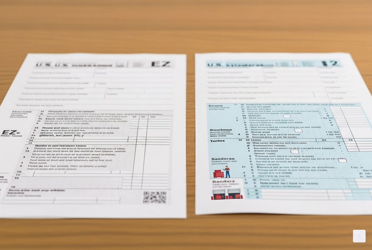 comparing the old 1040-EZ layout to the new Form 1040 front page - 1040 ez form free