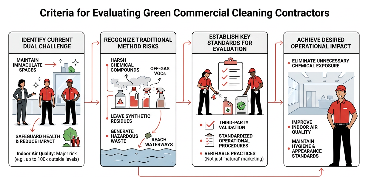 Criteria for evaluating commercial green cleaning contractors