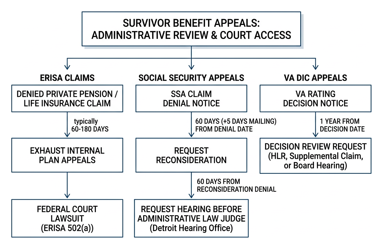 Survivor benefits appeals and deadline hierarchy Survivor benefits appeals and deadline hierarchy