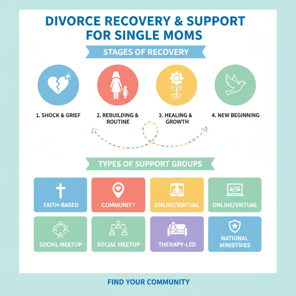 Stages of divorce recovery and types of support groups available to single moms - divorced single moms support groups Stages of divorce recovery and types of support groups available to single moms - divorced single moms support groups