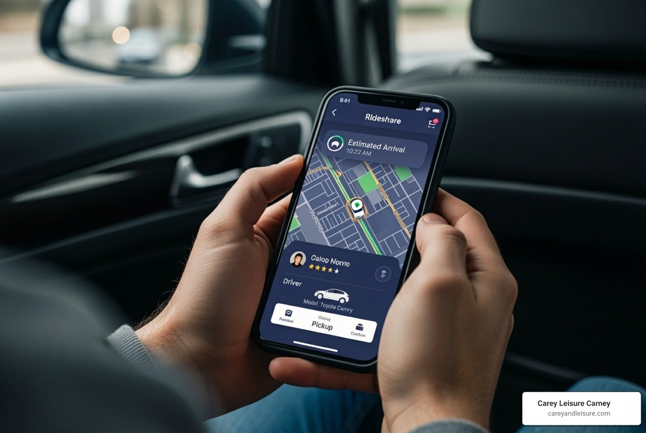 smartphone displaying a rideshare app interface - uber lyft accidents