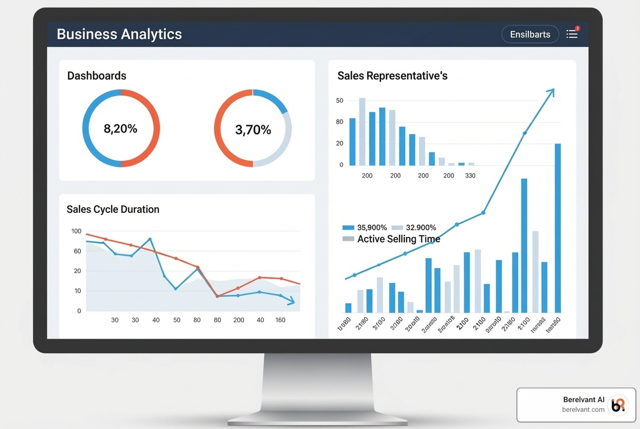 dashboard showing reduced sales cycle time and increased rep selling time - crm automation services