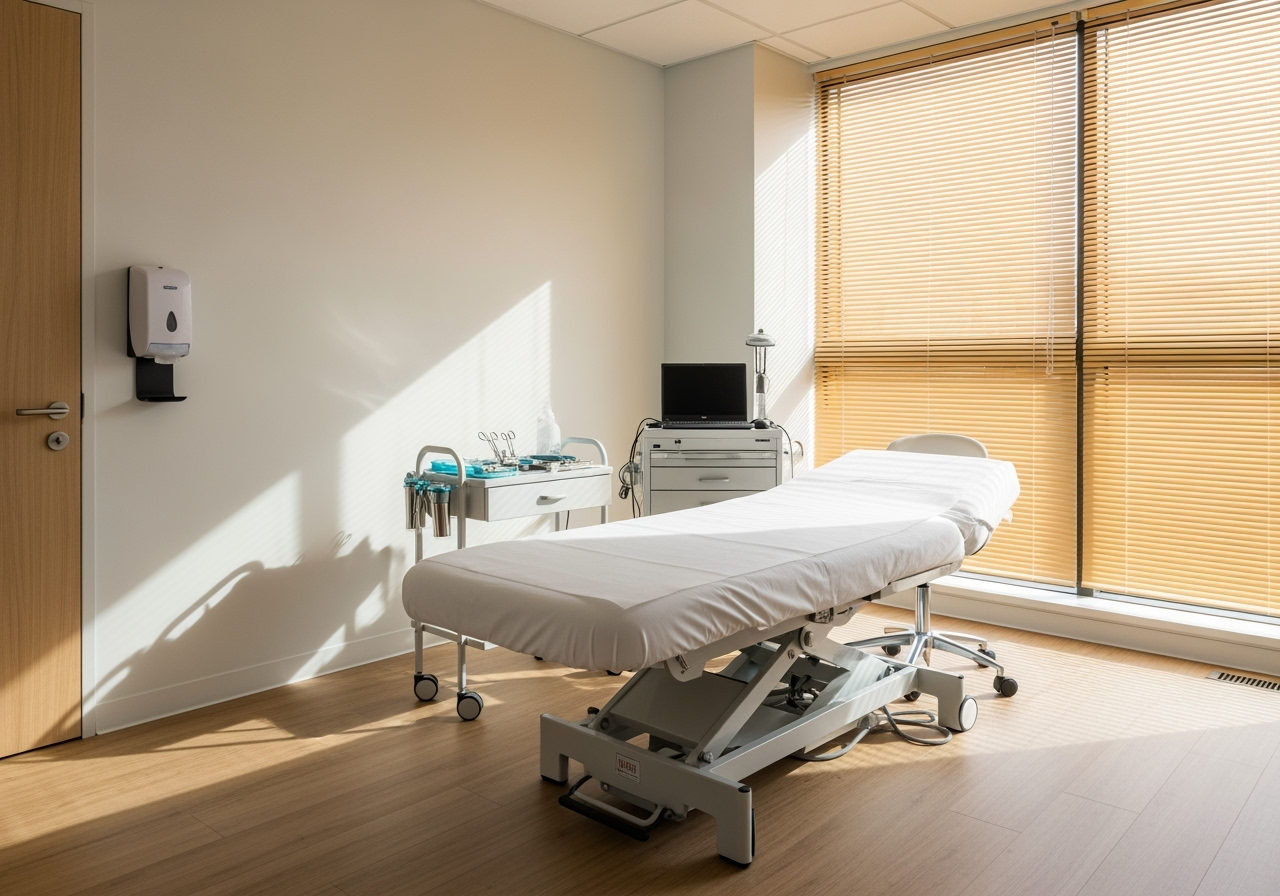 A modern and clean clinic treatment room - regenmax vs gainswave comparison