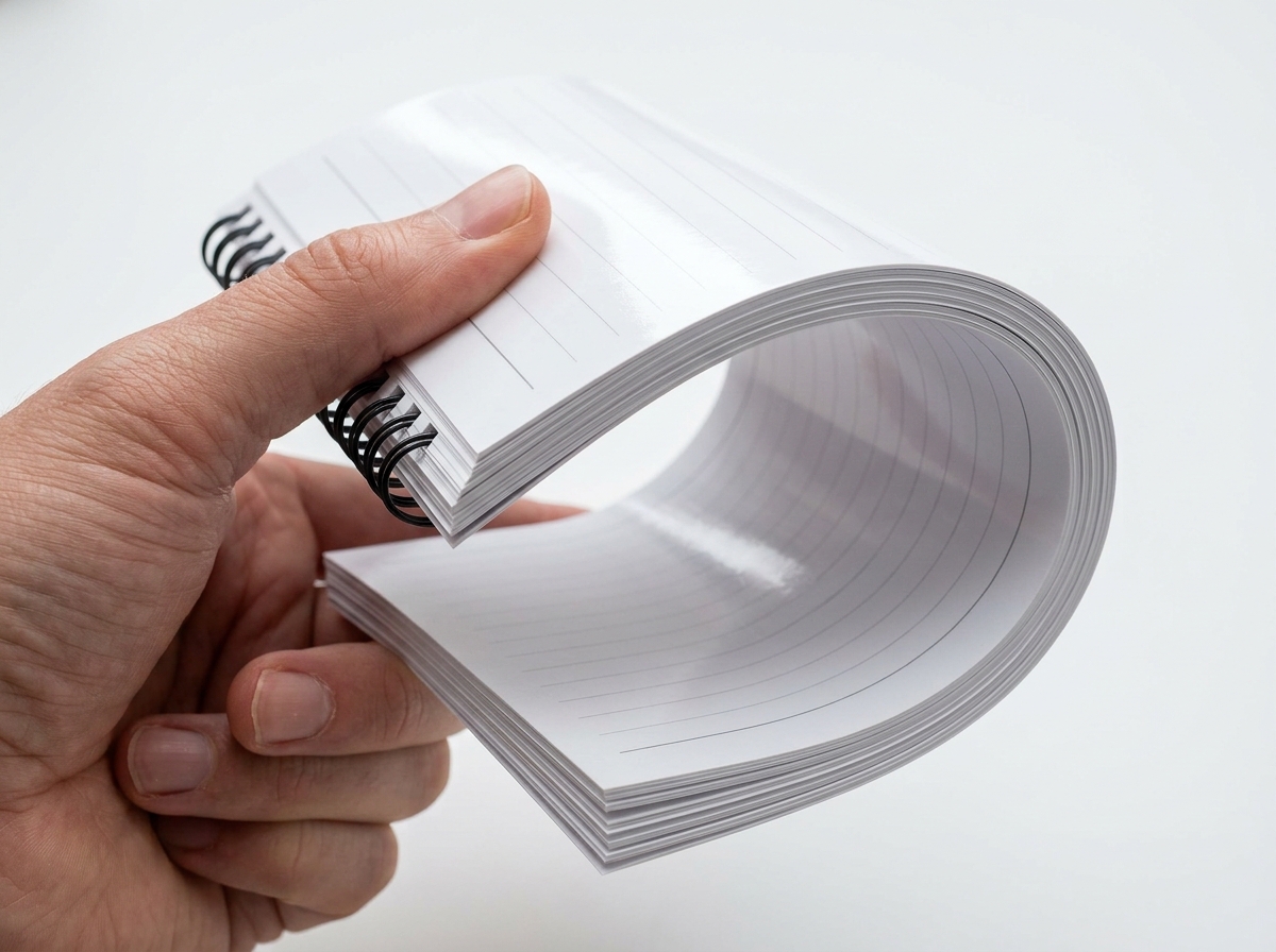 The texture and flexibility of synthetic notebook pages - reusable notebook with pen