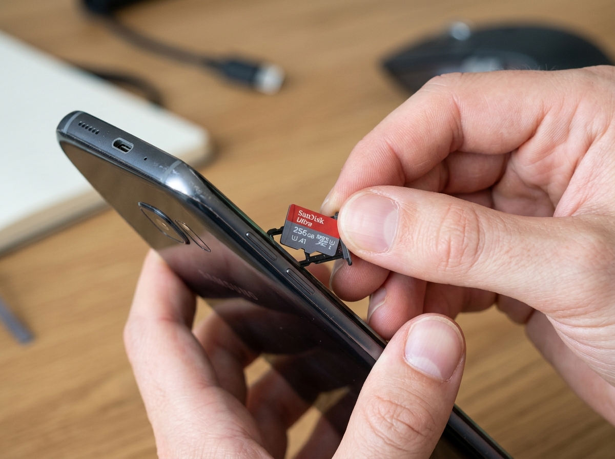 Inserting a microSD card into an Android phone - how to clean up space on android phone Inserting a microSD card into an Android phone - how to clean up space on android phone