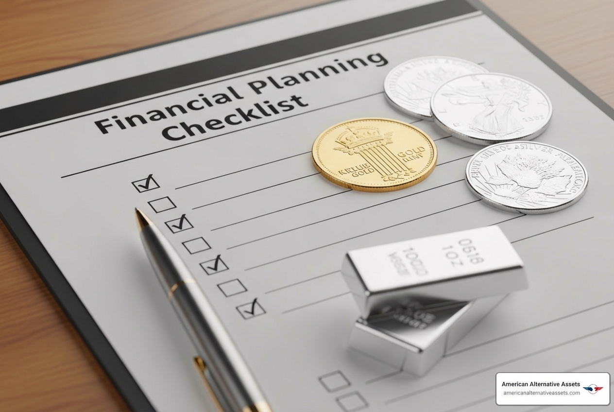 checklist with steps for a Gold and Silver IRA rollover - transfer 401k to IRA checklist with steps for a Gold and Silver IRA rollover - transfer 401k to IRA