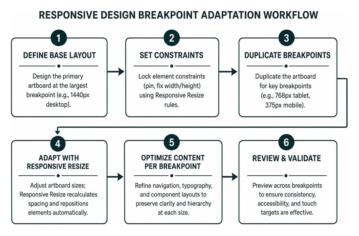 Responsive design breakpoint adaptation workflow Responsive design breakpoint adaptation workflow
