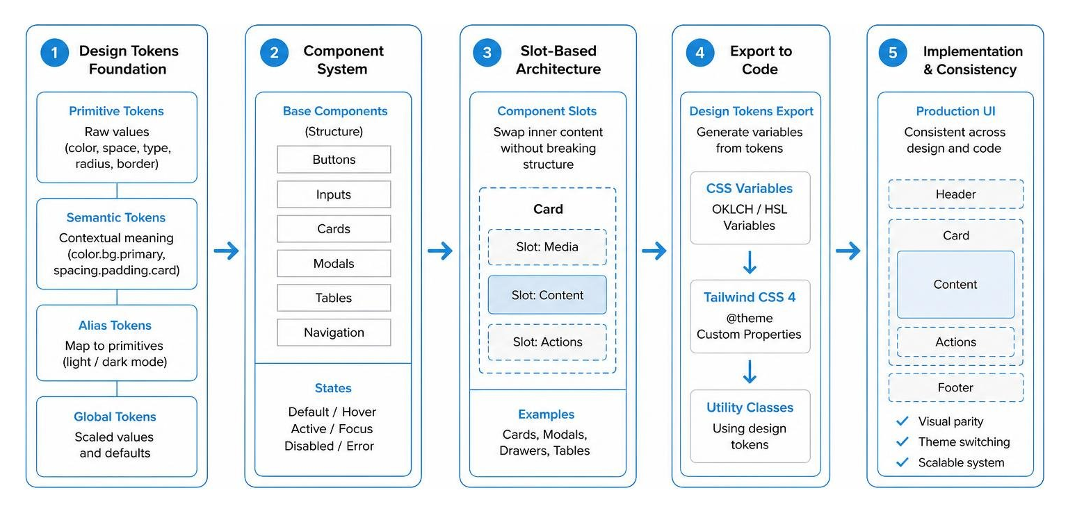 Token hierarchy design system workflow