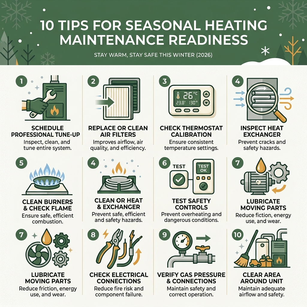 10 tips for seasonal heating maintenance readiness infographic - heating maintenance infographic 10 tips for seasonal heating maintenance readiness infographic - heating maintenance infographic