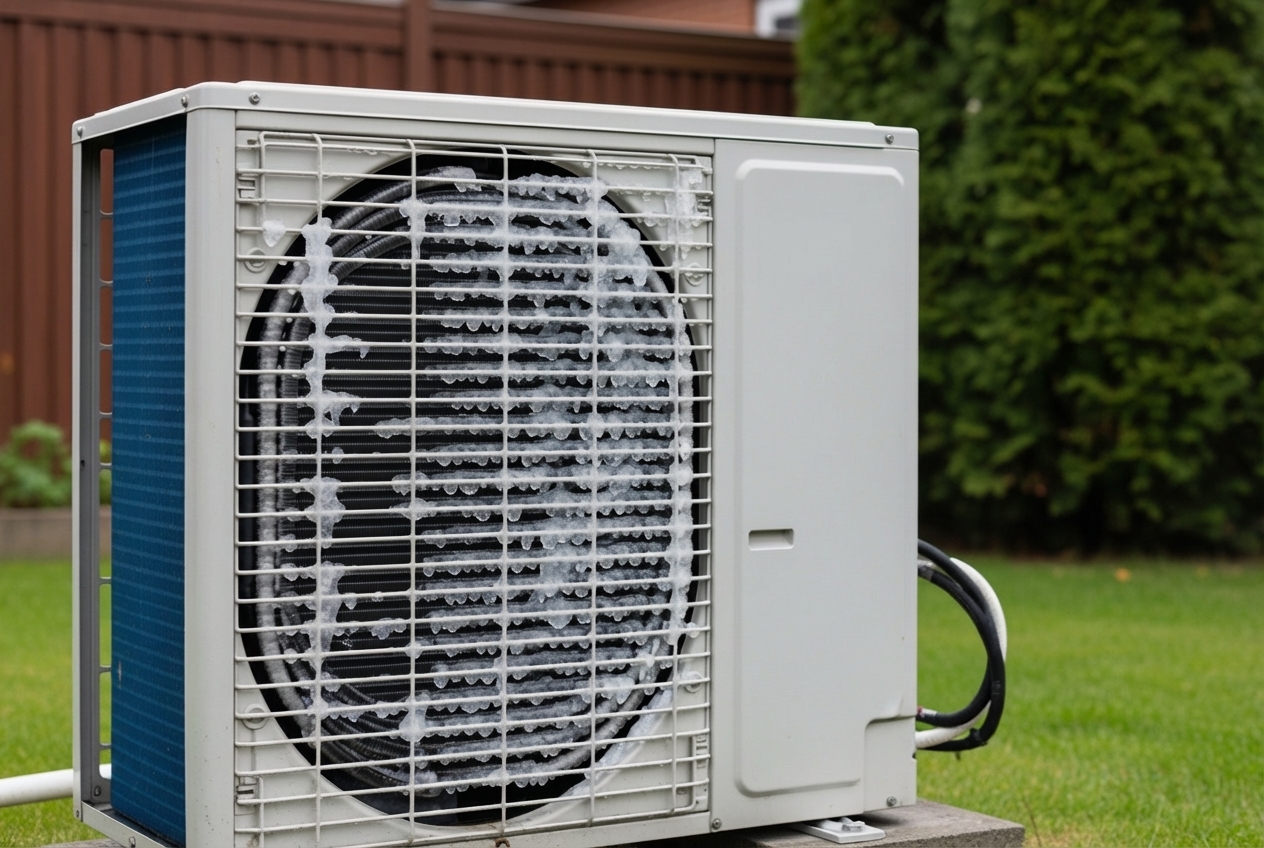 Infographic showing the top 5 critical signs your heat pump needs emergency replacement: complete system failure with no heating or cooling, loud grinding or squealing noises from the outdoor unit, visible ice buildup on coils during operation, frequent on-off cycling every few minutes, and systems over 15 years old experiencing multiple failures - emergency heat pump replacement in middlesex county, nj Infographic showing the top 5 critical signs your heat pump needs emergency replacement: complete system failure with no heating or cooling, loud grinding or squealing noises from the outdoor unit, visible ice buildup on coils during operation, frequent on-off cycling every few minutes, and systems over 15 years old experiencing multiple failures - emergency heat pump replacement in middlesex county, nj