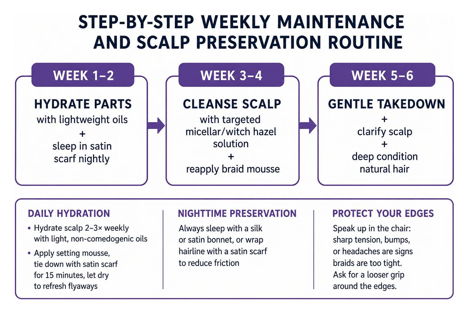 Step-by-step weekly maintenance and scalp preservation routine Step-by-step weekly maintenance and scalp preservation routine