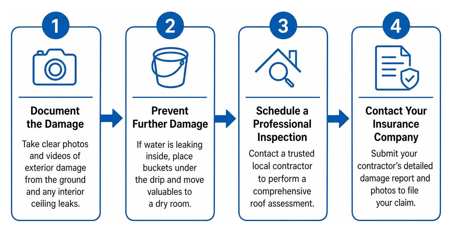 step-by-step storm damage recovery process diagram