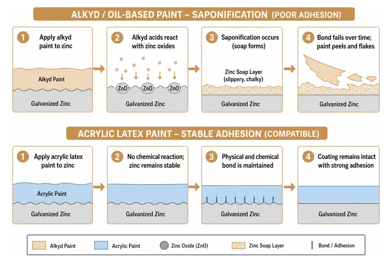 chemical reaction comparison between alkyd saponification and acrylic adhesion chemical reaction comparison between alkyd saponification and acrylic adhesion